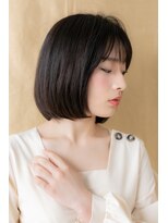 カバーヘア ブリス 大宮西口(COVER HAIR bliss)&nbsp;シースルーバング大人美人黒髪前下がり小顔ボブ308X大宮30代40代