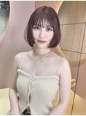 ボブレイヤーボブ顔周り前髪haruhi大宮切りっぱなし