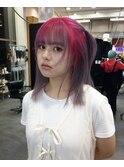 【RITZY】neon pink × lavender / roots color