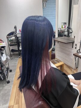 セシルヘアー なんば店(Cecil hair) インナーカラー/ブルー/レッド/デザインカラー