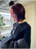 大人気のボルドーのカラーとヘイリーボブの相性抜群です！