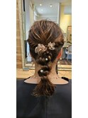 ヘアセット　編み下ろし