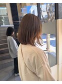 オリーブベージュ/ロングボブ