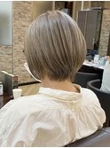 脱白髪染め！大人ショートボブ◎白髪ぼかし【池袋/ハイライト】