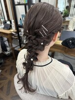 編み下ろしヘア / ヘアセット / 結婚式ヘア