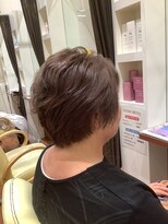 美容室ヒラトヤ 都南店&nbsp;大人可愛いマロンブラウン小顔ウェーブショート30代40代50代