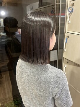 リアン 綱島(Lien) 切りっぱなしボブ/外ハネ/肩上ボブ/髪質改善ストレート