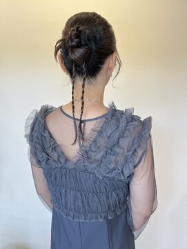 ヘアセット　お呼ばれアレンジ