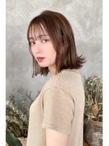 ジーナ 梅田(Zina)&nbsp;小顔オリーブカラーボブルフハイライトカラークールショート