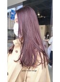 Pink violet beige ブリーチ無しダブルカラー◎//田村輝