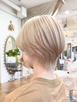 オブヘアーギンザ(Of HAIR GINZA)&nbsp;透明感ブロンドベージュカラー×ハンサムショートスタイル