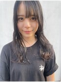 ふんわりミディ シースルーバング  stylist 和久井勇介