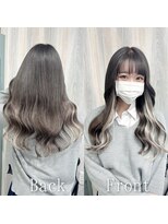 あるじゃんすー 天神店&nbsp;グレージュ×シルキーホワイト#シールエクステ#くびれ巻き#天神