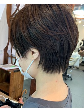 ナタン 自由が丘(NATHAN) セシルカット×ダークグレージュ×マニッシュショート×ショート