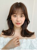 Unami くびれミディアム　シースルーバング 外はねパーマ