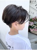 メンズ毛先パーマくせ毛風センターパートわけ子供男の子ボーイ