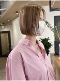 it.Style ボブ ミニボブ 切りっぱなし パツっと ブリーチ カラー