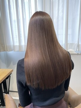 ミント 鳳(Mint.) 20代 30代 40代縮毛矯正ロング髪質改善ココアベージュ暖色カラー