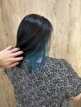 テーラヘアー 守谷店(TELA HAIR) インナーカラー×ターコイズブルー【TELA HAIR 守谷】
