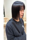 20代30代*大人可愛い切りっぱなしボブディツヤ髪ストレート