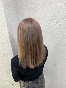 アジールヘア 所沢プロペ通り店(agir hair) ミルクティーグレージュケアブリーチ小顔レイヤーワンレン所沢