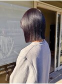 【切りっぱなしボブ】ラベンダーブラック