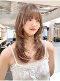 レイヤーカットミディアムレイヤー顔周りレイヤーロングレイヤー