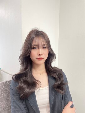 ノイズオオサカ 梅田店(NOISM OSAKA) デザインカラー/レイヤーカット/ウェットヘア/オリーブベージュ