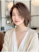 仙台/髪質改善/マロンベージュ☆ミニウルフ!フェザーショートc