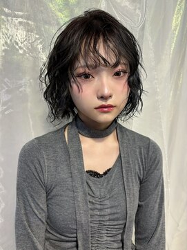 メイカ(MEIKA) 【 ウェーブカール × ボブパーマ × ダークグレー 】 浅野美紀