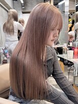 サンク 原宿 表参道(cinq) ダブルカラーヘーゼルベージュミルクティーベージュブリーチ韓国