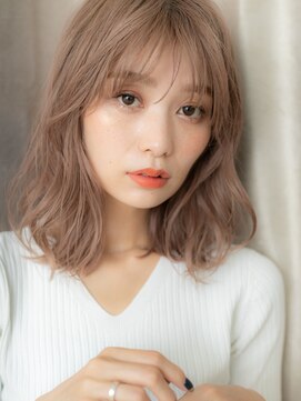 カバーヘア ブリス 志木南口駅前店(COVER HAIR bliss) 韓国風ハイトーンカラーくびれミディアムTd1志木10代20代30代