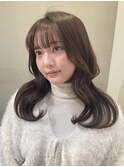 オリーブグレー/韓国風巻き/レイヤーカット/マロンベージュ/大宮