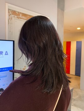 ノラ ヘアーサロン(NORA HAIR SALON) ブリーチなしカシスカラーぶどうカラーラベンダーパープル