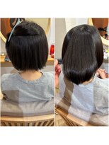 ウルカミバイディライト(ULCAMI by Delight) シルクストレート Before After