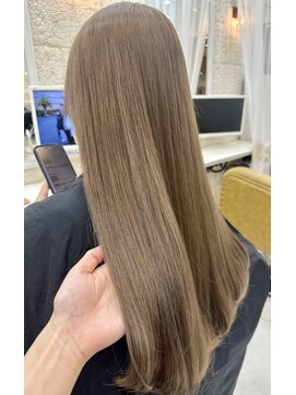 ティンク 天神(Tink) ブリーチ無しWカラー/ミルクティーグレージュ