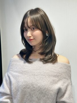 ニューヨークニューヨーク 梅田茶屋町店(NYNY) ワンカール　大人可愛い　ミディアムレイヤー　オリーブベージュ