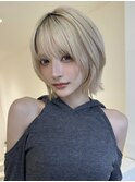 ワンホンレイヤー/ミルクティーブロンド/ダークブルー/渋谷