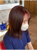 ダークパープル/ナチュラルショート/夏のヘアアレンジ/桜井/粟殿