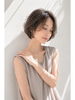 アッシュ 学芸大学店(Ash)&nbsp;ショートボブ/大人女性/ベージュアッシュ/白髪ぼかし/脱白髪染め