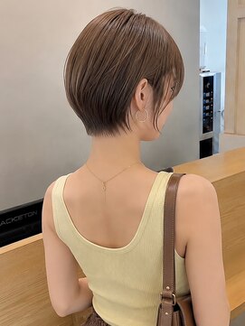 ノア 三宮店(NOA) 【NOA】丸みショート×くびれショート｜透明感ベージュ　小顔