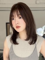 ハニーシブヤ(HONEY shibuya)&nbsp;レイヤーカット/イメチェン/ココアブラウン/脱白髪染め３