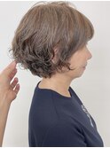 マッシュショートパーマ 丸みショートボブ ゆるふわパーマ