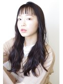 ショートバング×ラフウェーブ