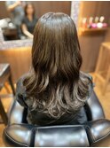 ロング揺れるオーシャンベージュ