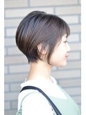 【バックシルエットが綺麗に見える】ショートボブ