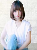 小顔ショート×ブランジュカラー×ハイライトカラー×イルミナ
