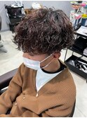 波巻きパーマメンズパーマメンズヘアツーブロックツイストパーマ