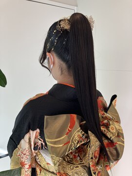 ヘアールーム(Hair Room) 成人式撮影用ヘアセット(ポニーテール)