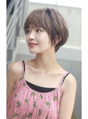 大人カジュアルガーリーミルクチョコレート小顔ショート恵比寿